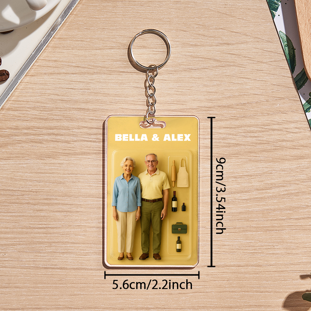 Custom Acrylic Keychain  Personalized Matching Keychains for Couple  Unique Gift Idea Double the Love - mysiliconefoodbag