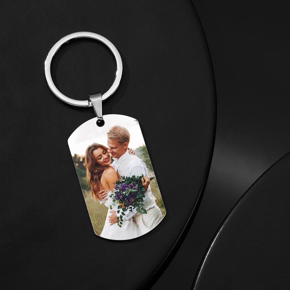 Custom Spotify Keychain with Picture, Custom Scannable Spotify Music Song Code Keychain Personalized Master Custom Picture Keychain - mycustomtirecover