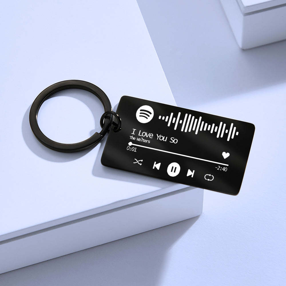Custom Spotify Code Keyring Gifts for Couple 4 Color - mycustomtirecover