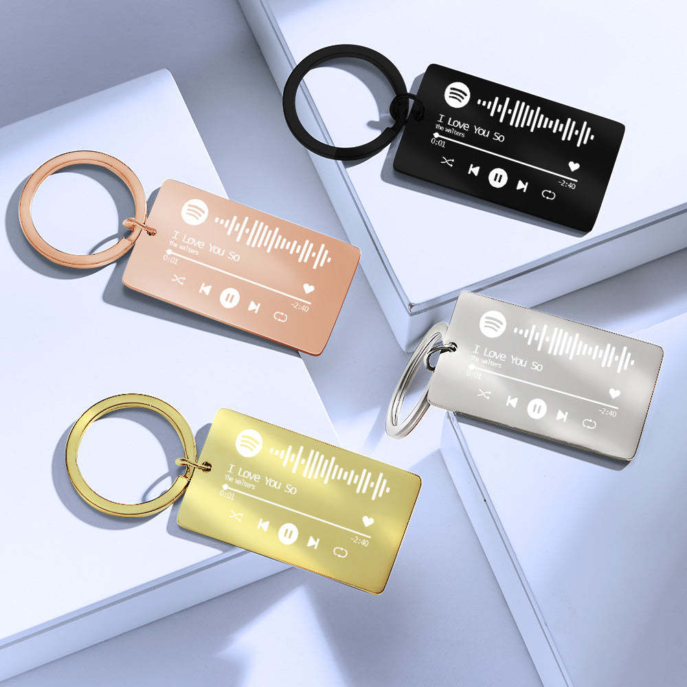 Custom Spotify Code Keyring Gifts for Couple 4 Color - mycustomtirecover