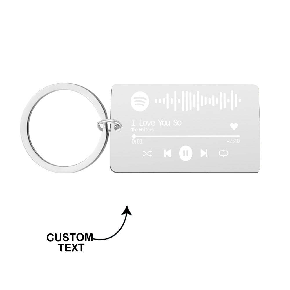 Custom Spotify Code Keyring Gifts for Couple 4 Color - mycustomtirecover