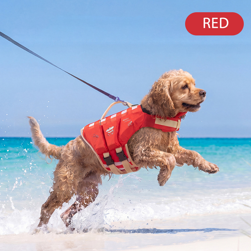 Dog Life Jacket Safety Buoyancy Swimming Vest Water Play Float Coat