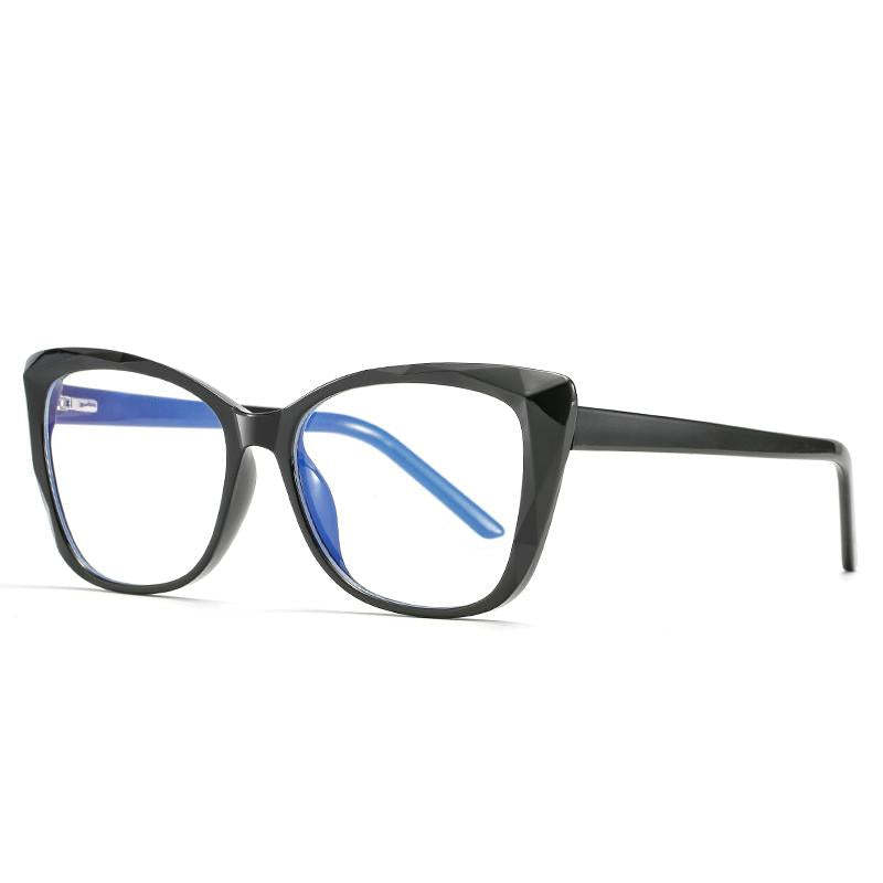 Sky - Fashion Blue Light Blocking Computer Reading Gaming Glasses - Bright Black