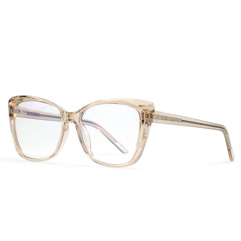 Sky - Fashion Blue Light Blocking Computer Reading Gaming Glasses - Transparent Brown