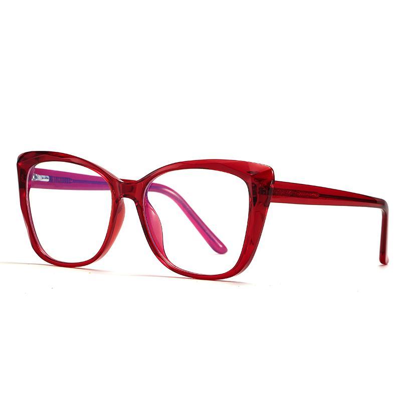 Sky - Fashion Blue Light Blocking Computer Reading Gaming Glasses - Transparent Red