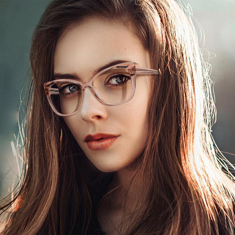 Sky - Fashion Blue Light Blocking Computer Reading Gaming Glasses - Transparent Red