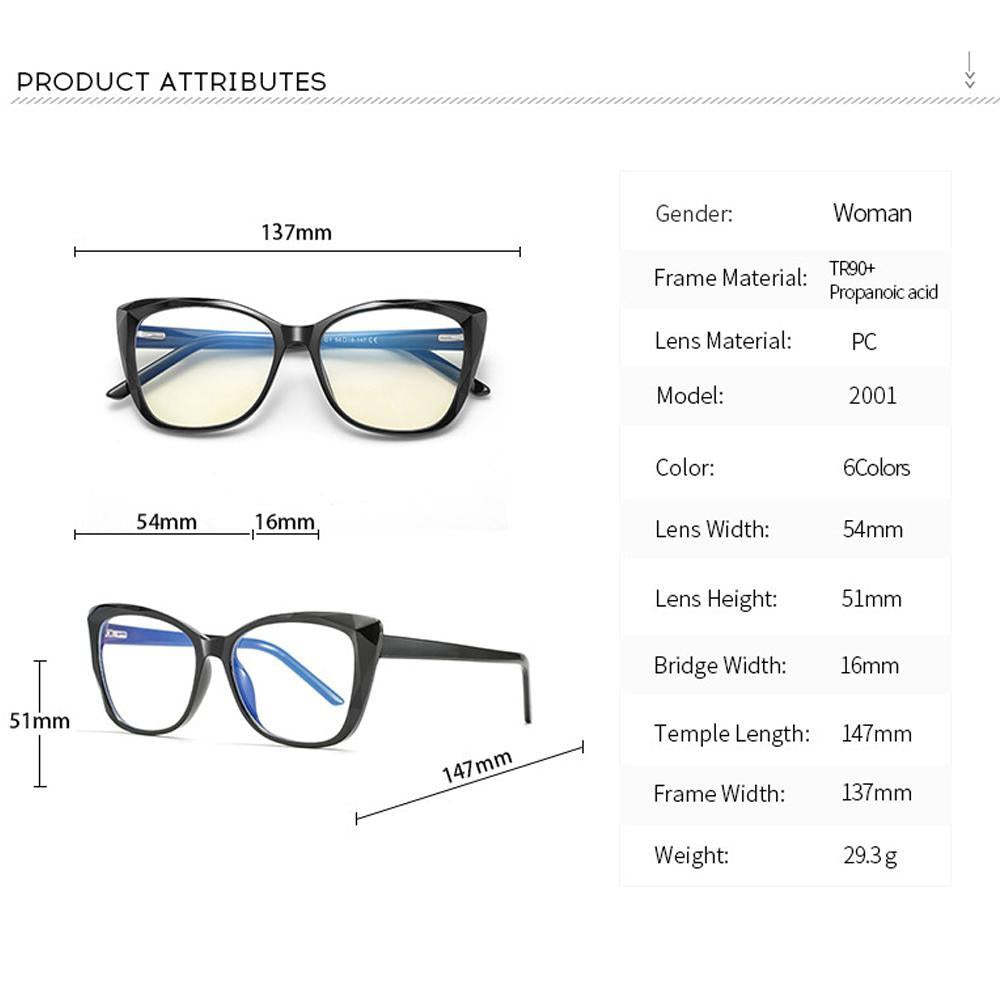 Sky - Fashion Blue Light Blocking Computer Reading Gaming Glasses - Transparent Red