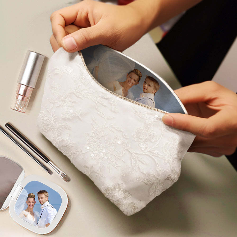 Personalized Photo Lining Purse, Mother's Day Gift For Mom, Custom Clutch, Bridal Shower Gift, Gift From Daughter - mysiliconefoodbag