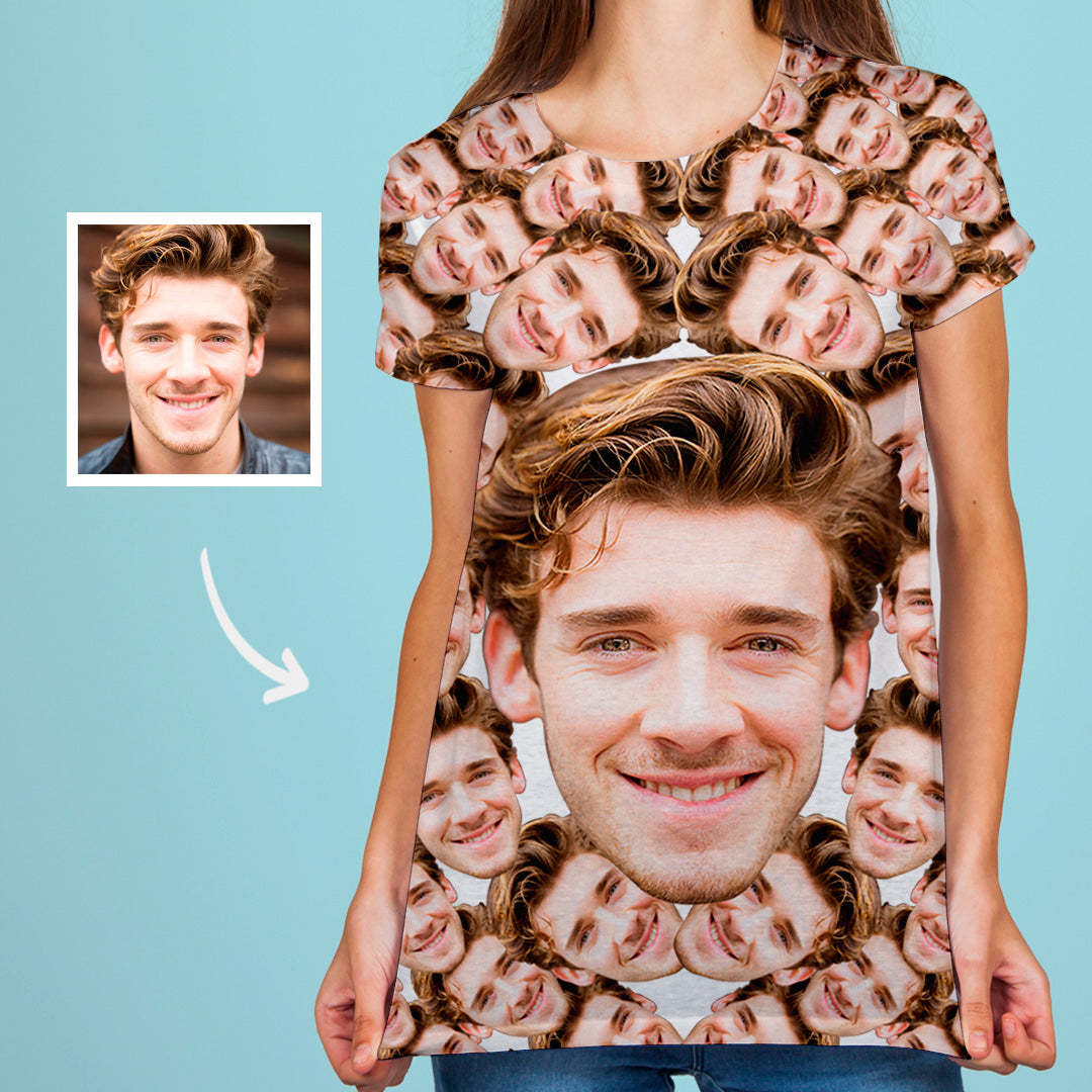 Custom My  Face Funny  Personalized All Over Print Men's T-shirt