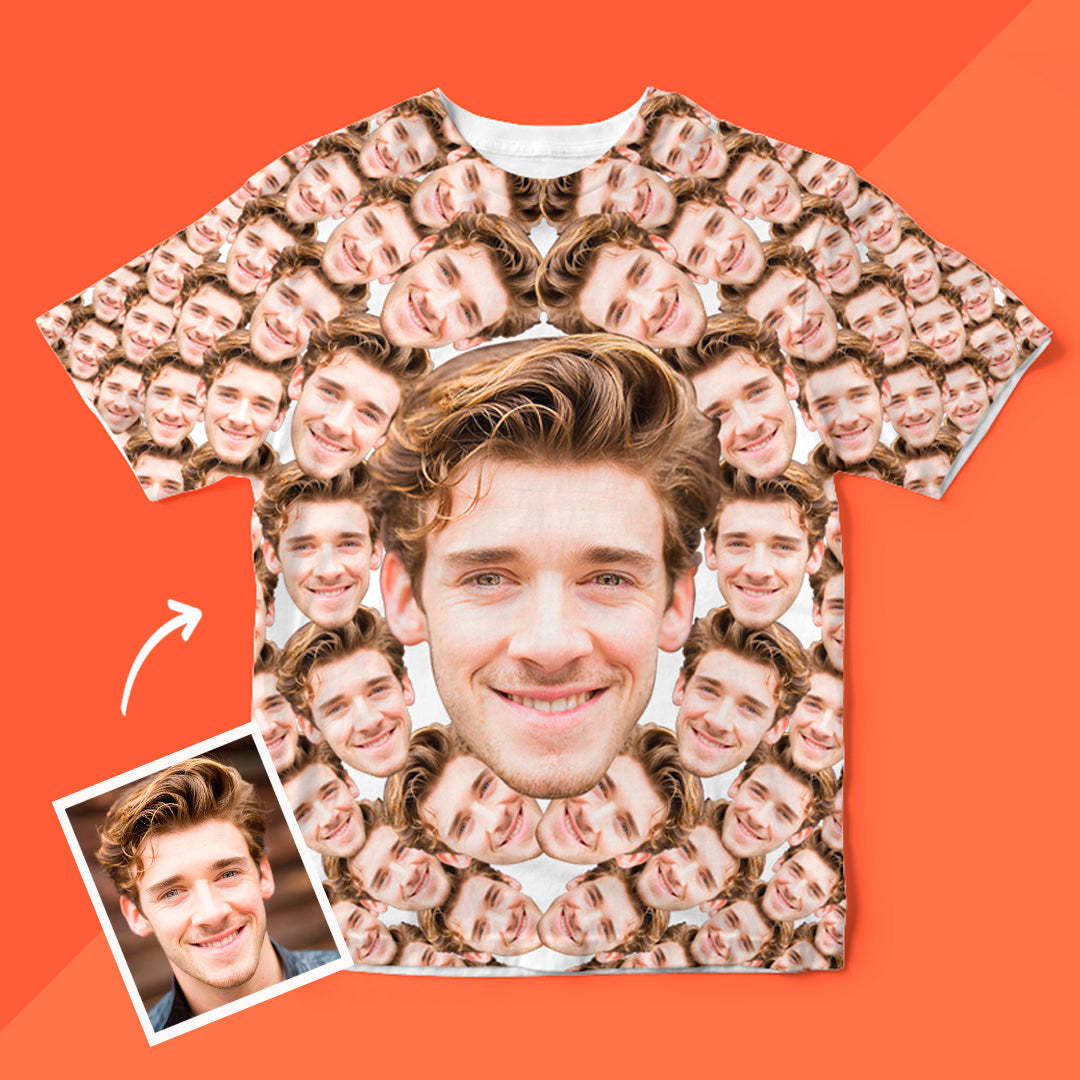 Custom My  Face Funny  Personalized All Over Print Men's T-shirt