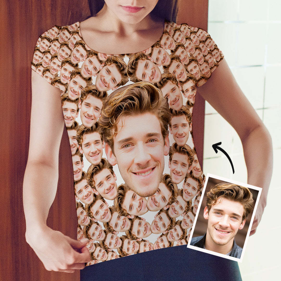 Custom My  Face Funny  Personalized All Over Print Men's T-shirt