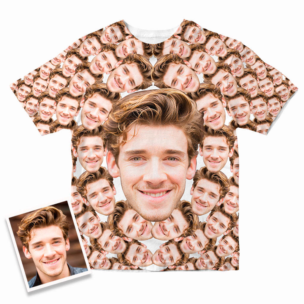 Custom My  Face Funny  Personalized All Over Print Men's T-shirt