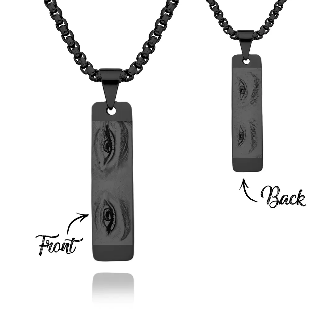Custom Eyes Photo Necklace - MyFaceTshirt