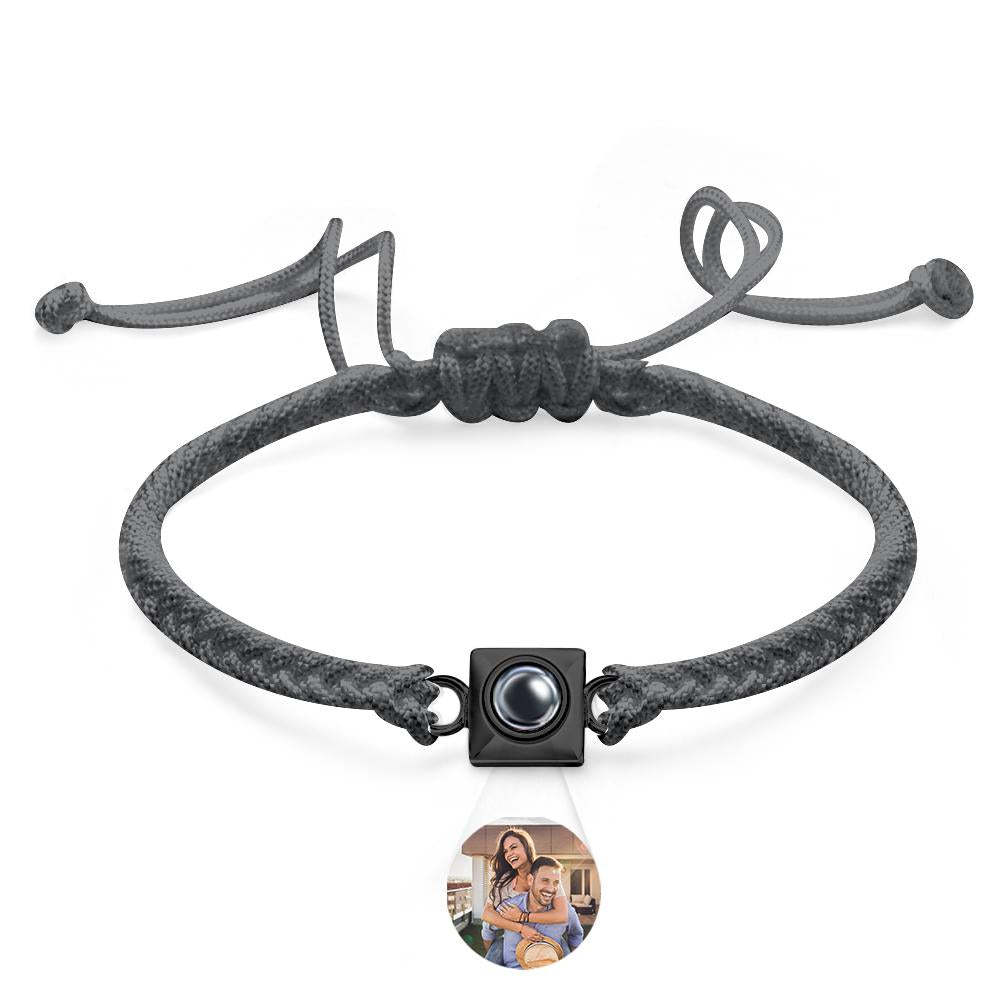 Custom Projection Bracelet Square Weave Sports Gift for Men - MyFaceTshirt