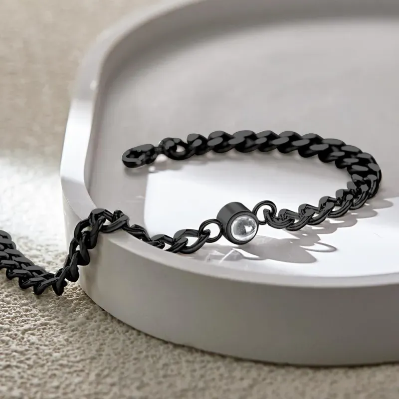 Personalized Photo Projection Bracelet Vintage Bracelet Jewelry Anniversary Gift For Him Valentine's Day Gift