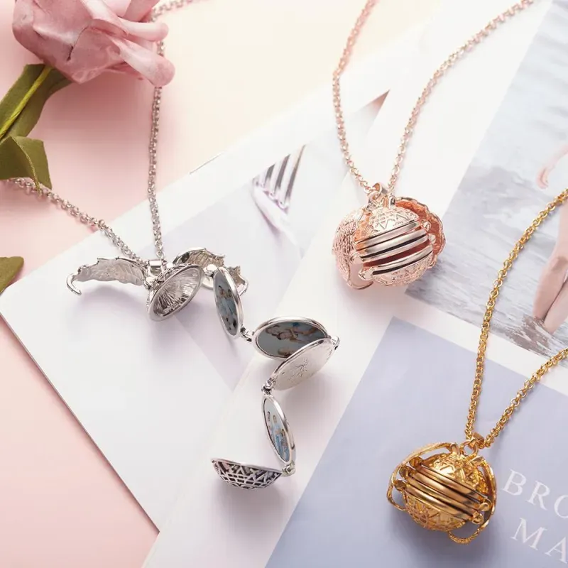 Photo Necklace Pendant Personalized Custom Photo Locket Frame Gifts For Women Girls Graduation Jewelry Antique Silver