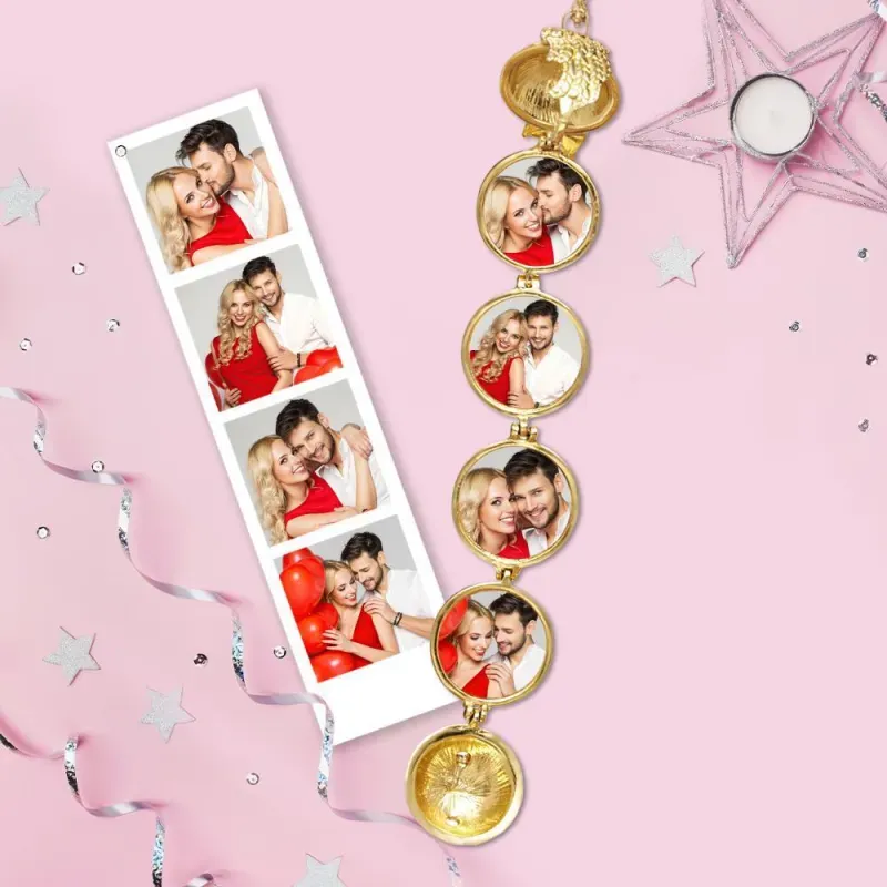 Photo Necklace Pendant Personalized Custom Photo Locket Frame Gifts For Women Girls Graduation Jewelry Antique Silver