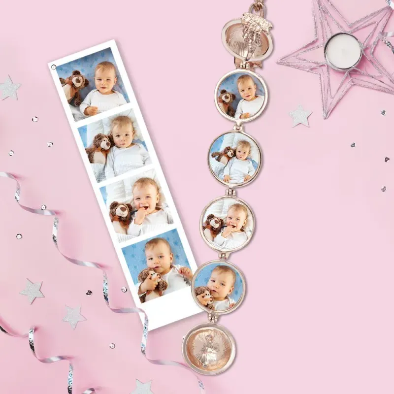 Photo Necklace Pendant Personalized Custom Photo Locket Frame Gifts For Women Girls Graduation Jewelry Antique Silver