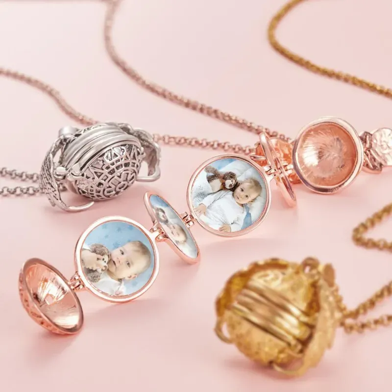 Photo Necklace Pendant Personalized Custom Photo Locket Frame Gifts For Women Girls Graduation Jewelry Antique Silver