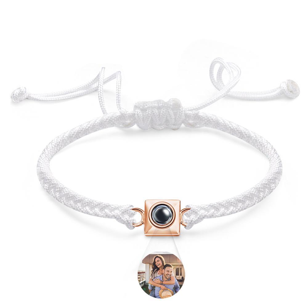 Custom Projection Bracelet Square Weave Sports Gift for Men - MyFaceTshirt