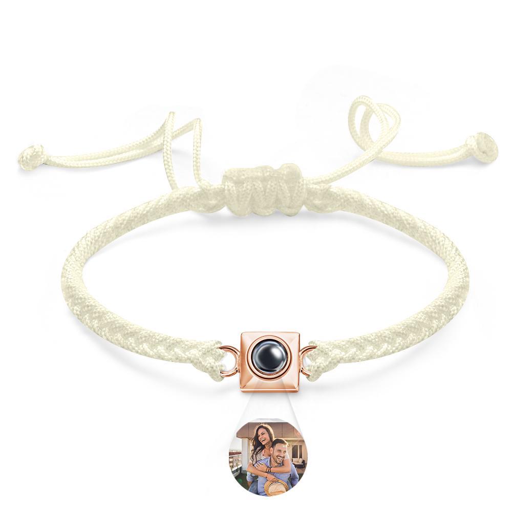 Custom Projection Bracelet Square Weave Sports Gift for Men - MyFaceTshirt