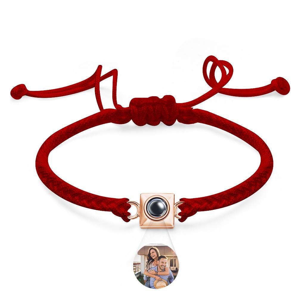 Custom Projection Bracelet Square Weave Sports Gift for Men - MyFaceTshirt