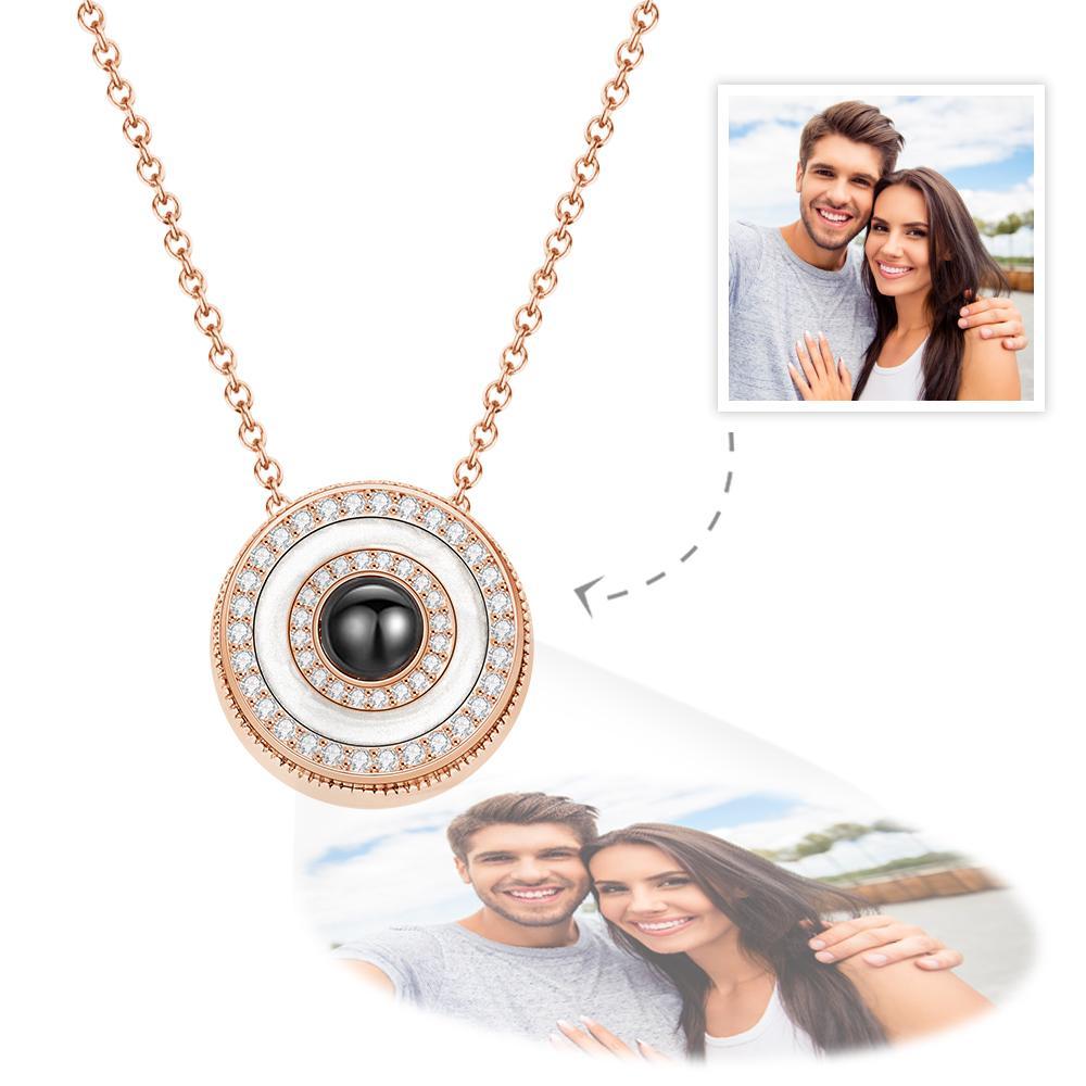 Custom Photo Projection Necklace Halo Photo Necklace Creative Gift - MyFaceTshirt