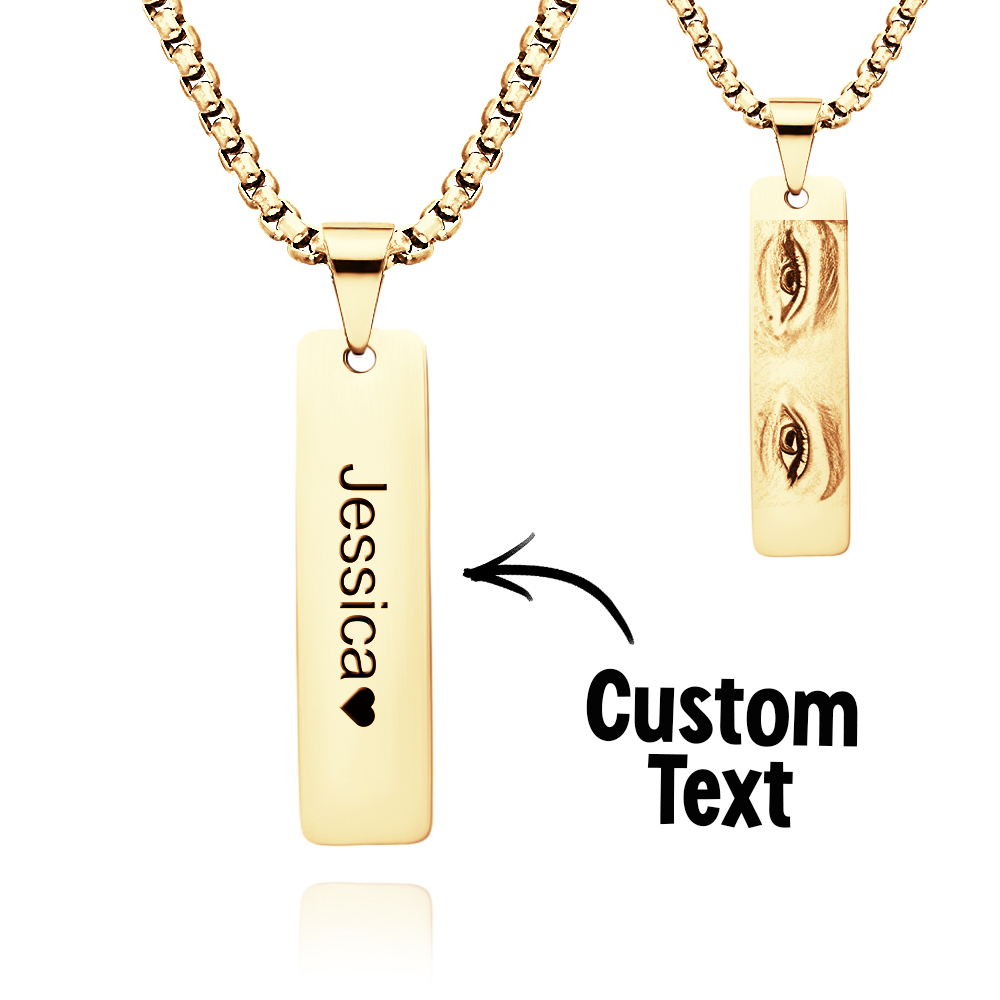 Custom Eyes Photo Necklace - MyFaceTshirt