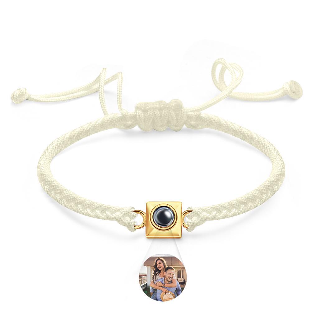 Custom Projection Bracelet Square Weave Sports Gift for Men - MyFaceTshirt