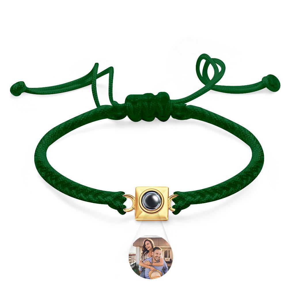 Custom Projection Bracelet Square Weave Sports Gift for Men - MyFaceTshirt