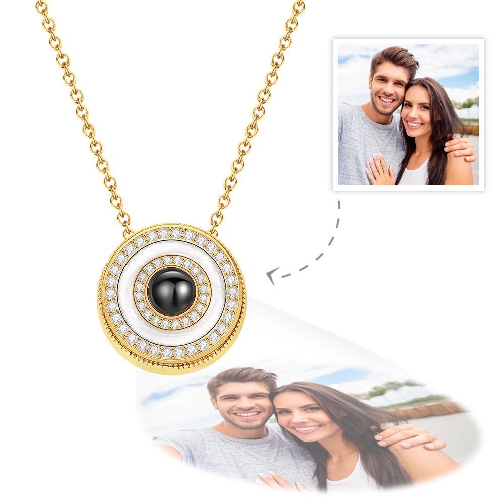 Custom Photo Projection Necklace Halo Photo Necklace Creative Gift - MyFaceTshirt