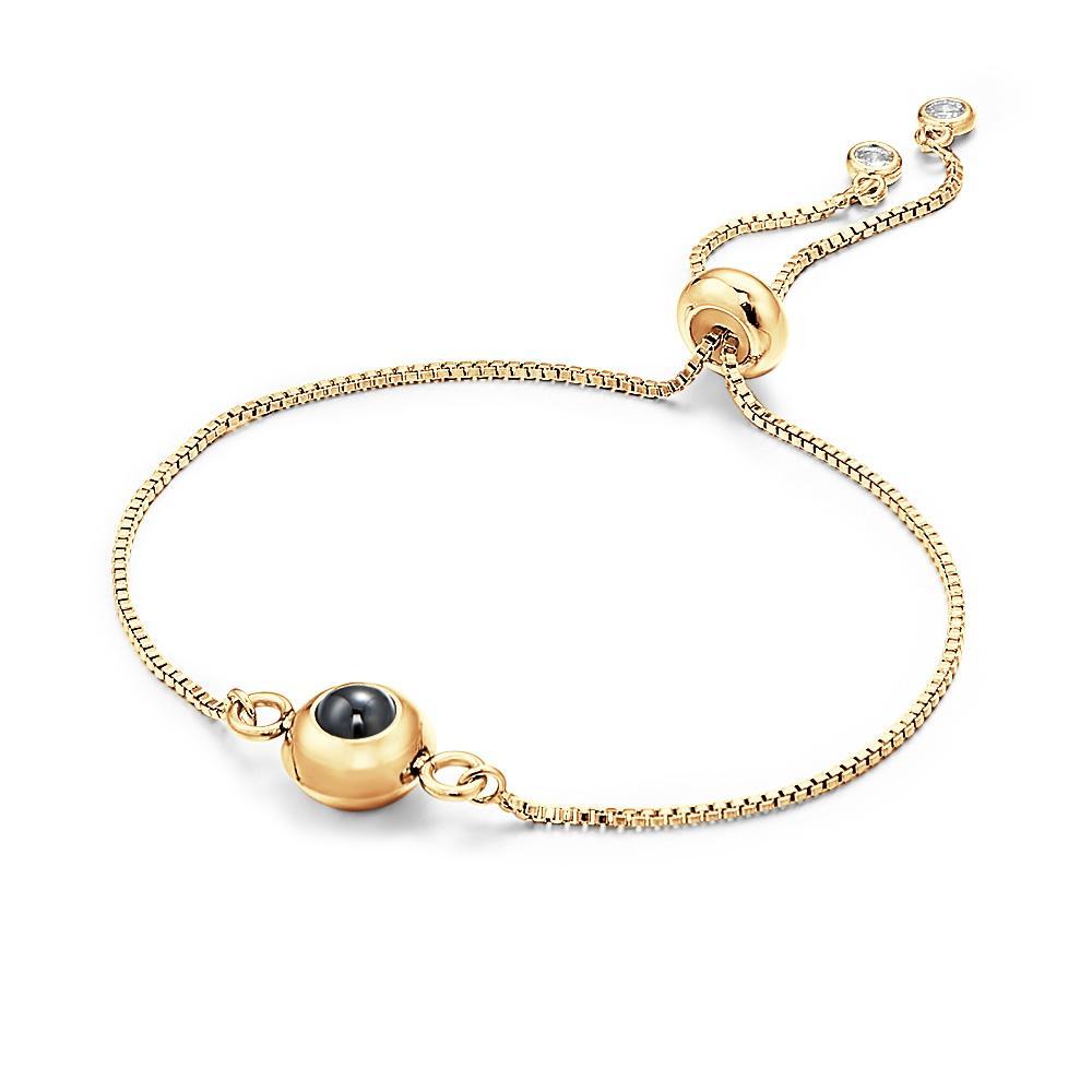 Photo Projection Bracelet Personalized Adjustable  Bracelet Sweet Cool Anniversary Gift for Her - mycustomtirecover