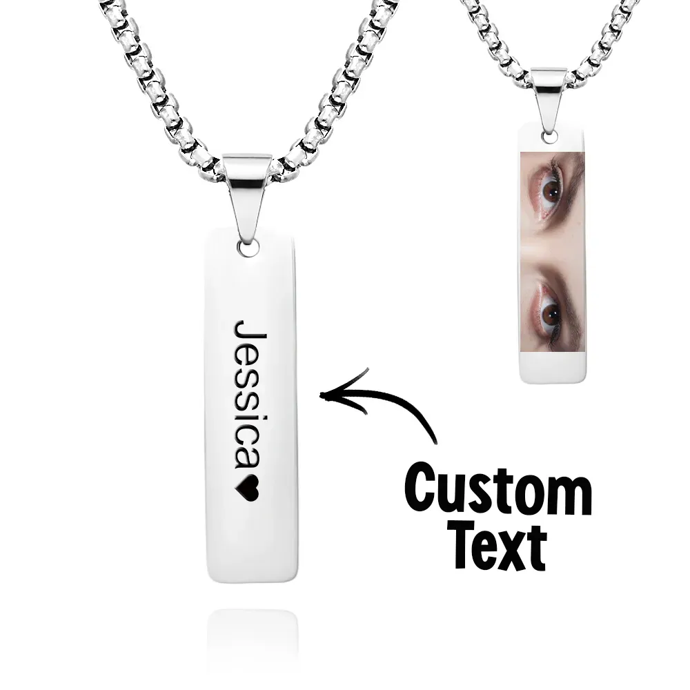 Custom Eyes Photo Necklace - MyFaceTshirt