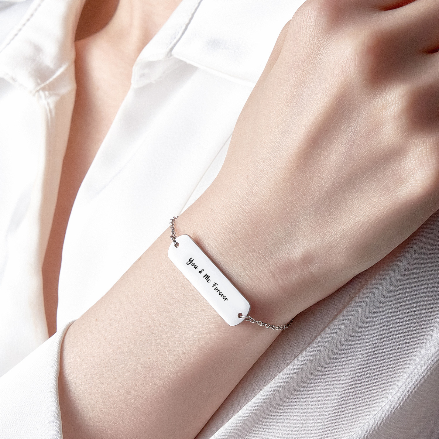 Custom Photo Bracelet Eyes Bracelet Bar Bracelet Gifts for Her - MyFaceTshirt