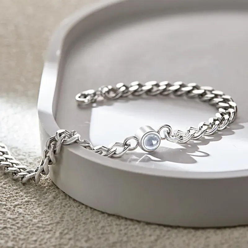 Personalized Photo Projection Bracelet Vintage Bracelet Jewelry Anniversary Gift For Him Valentine's Day Gift