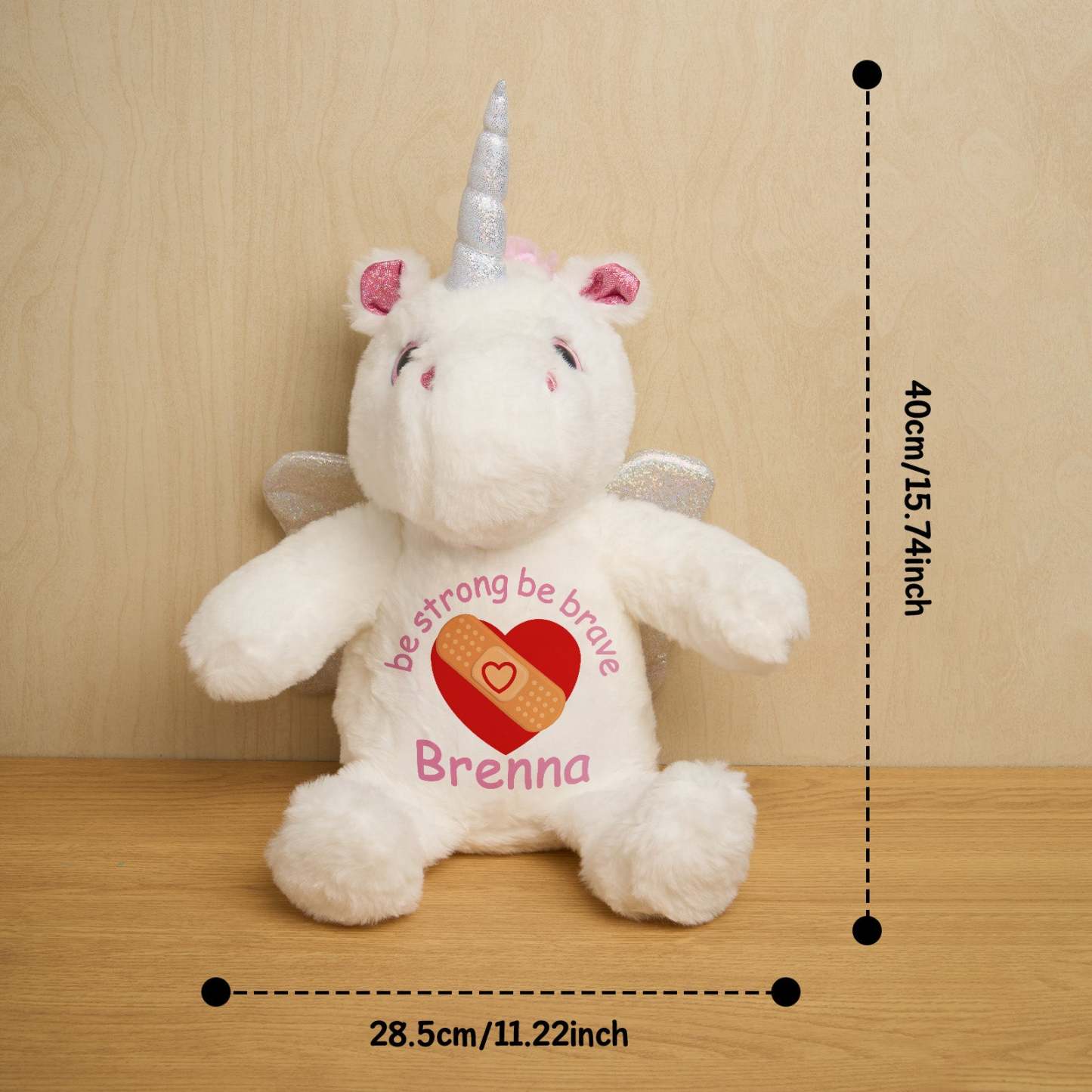 Personalized Unicorn Plush Stuffed Animal Birth Announcement Gift for Baby Shower - mysiliconefoodbag