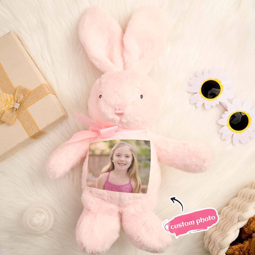 Personalized Bunny Rabbit Plush Stuffed Toy Gift for Children - mysiliconefoodbag