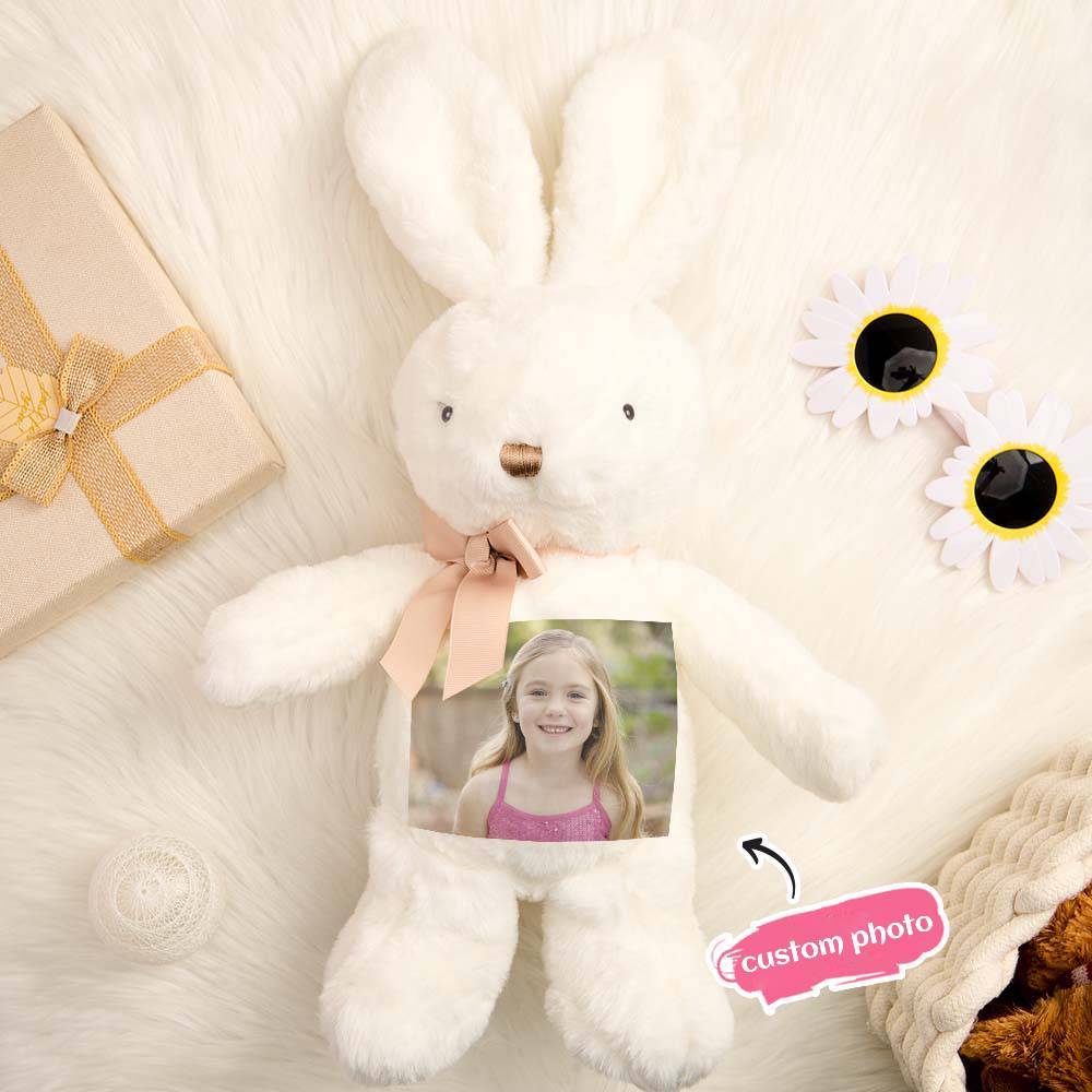 Personalized Bunny Rabbit Plush Stuffed Toy Gift for Children - mysiliconefoodbag