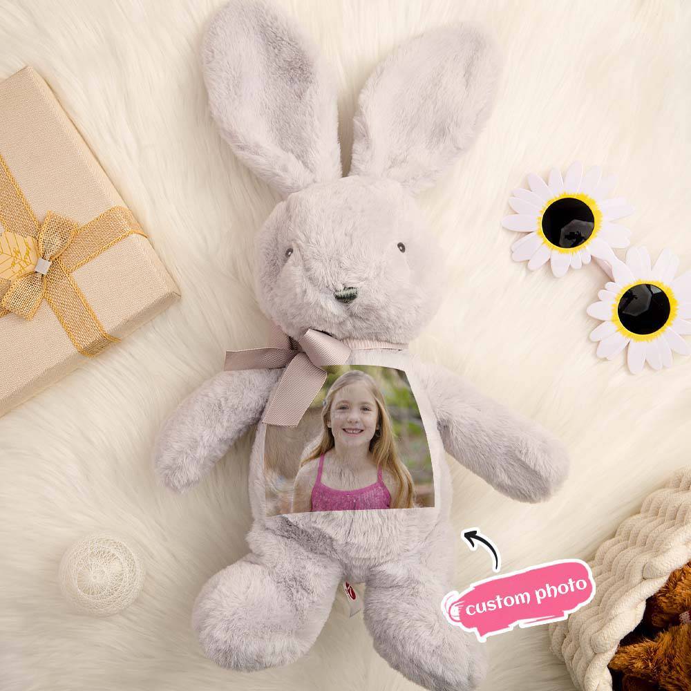 Personalized Bunny Rabbit Plush Stuffed Toy Gift for Children - mysiliconefoodbag