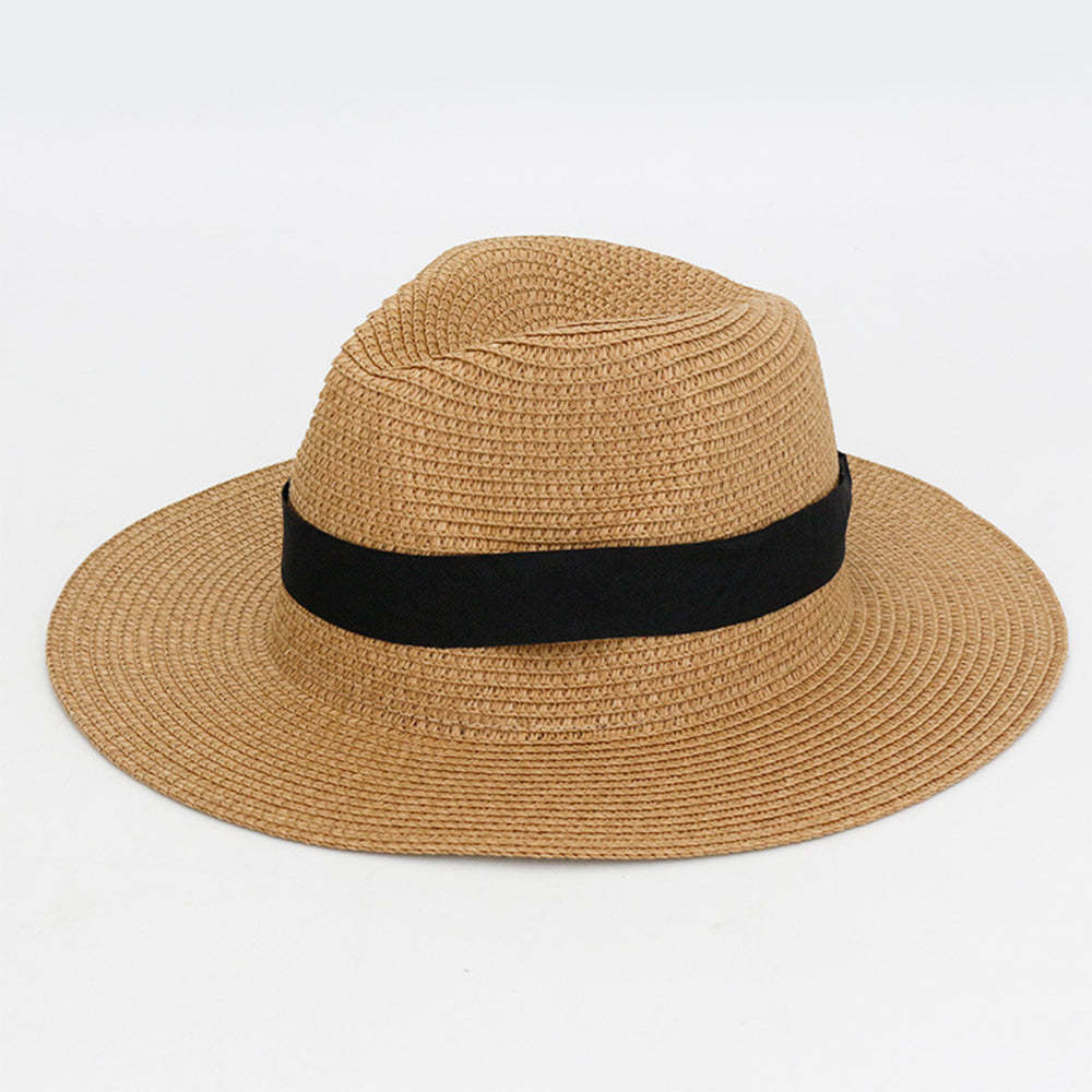 Summer Foldable Straw Hat Beach Hat Breathable Sun Hat - makephotopuzzleuk