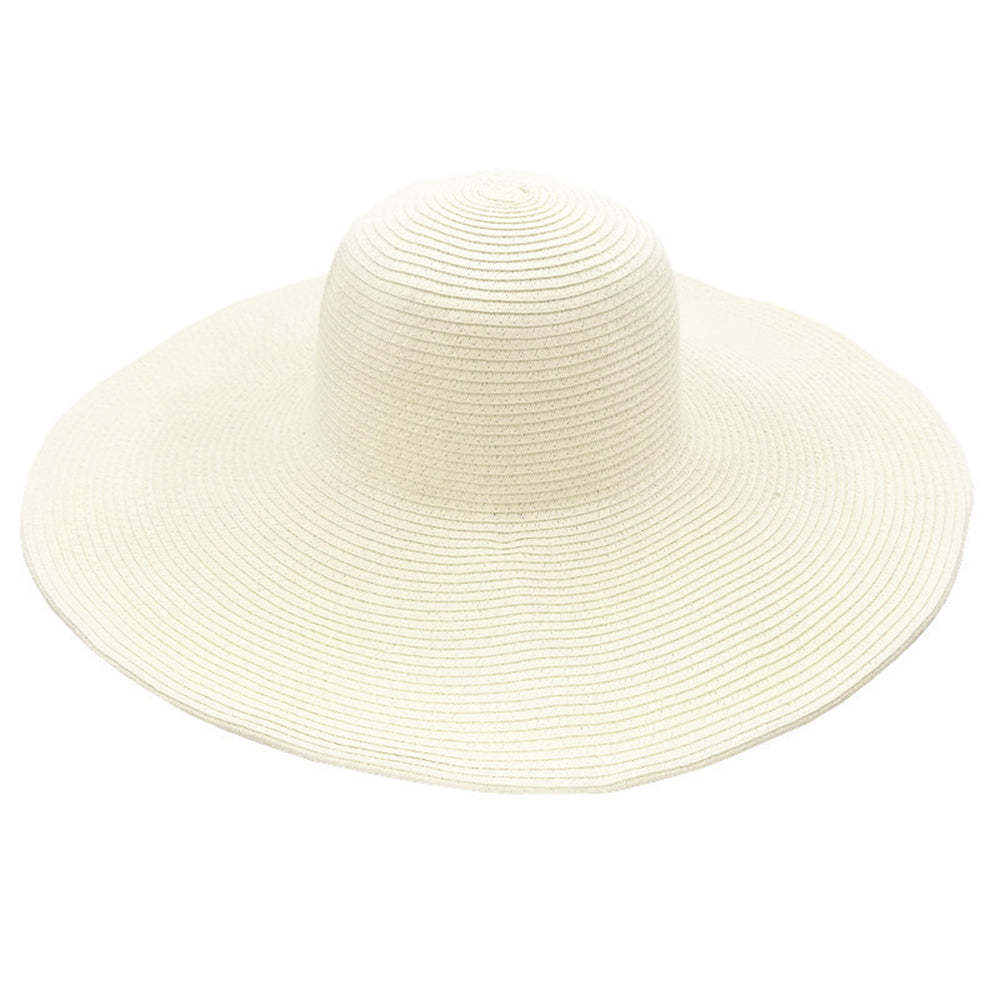 Women Summer Sun Protection Straw Hat Beach Wide Brim Big Floppy Folding Sun Hat - makephotopuzzleuk