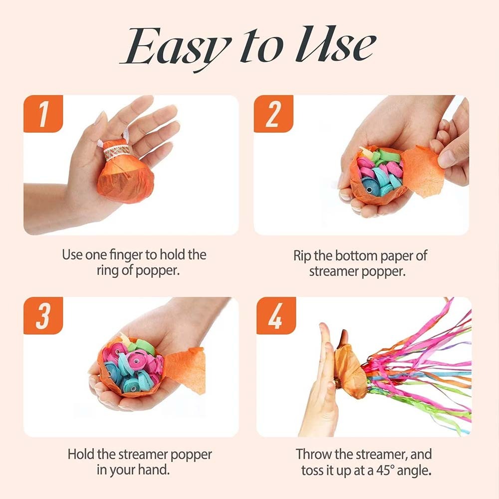 Hand Throwing Ribbons Wedding Streamers Hand Throw Confetti Streamer - mysiliconefoodbag