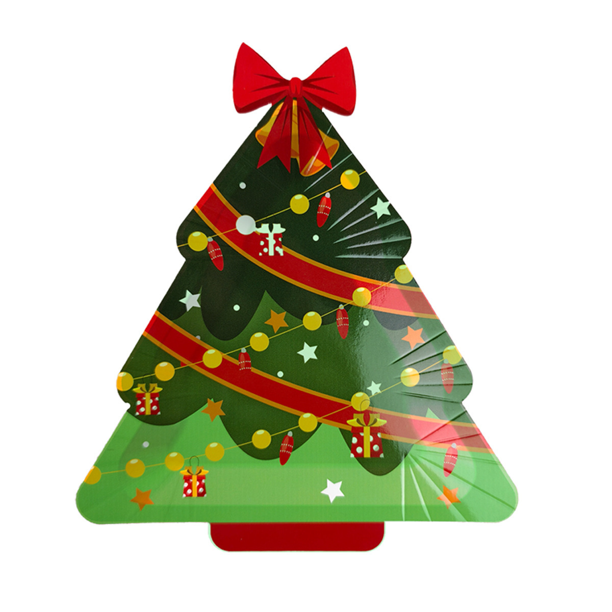Christmas Tree Shaped Paper Plates - Party Dishes & Decor Set
