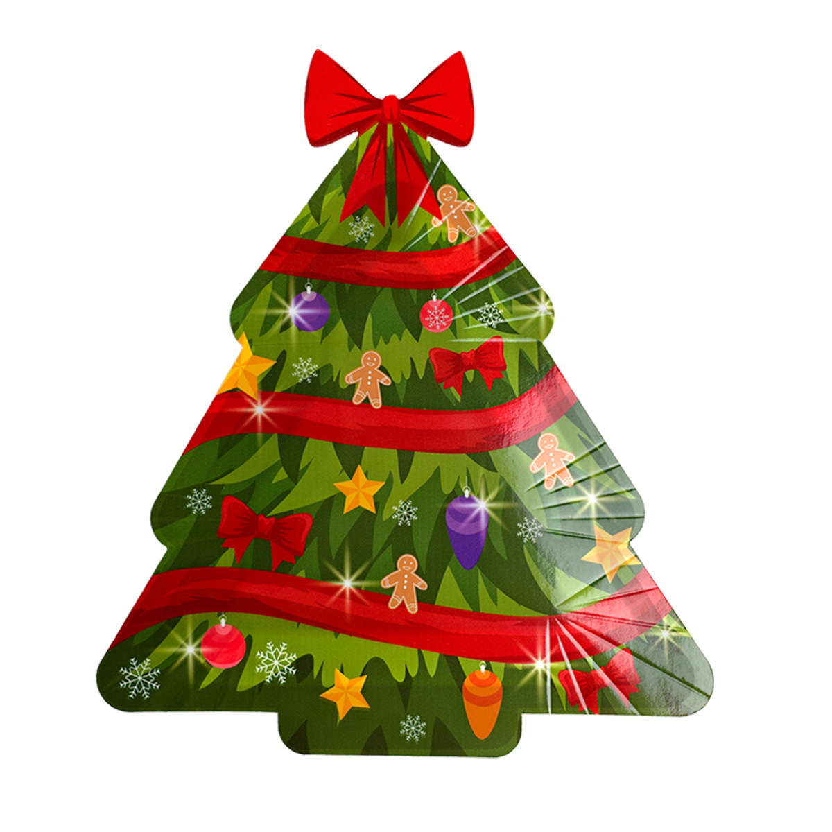 Christmas Tree Shaped Paper Plates - Party Dishes & Decor Set