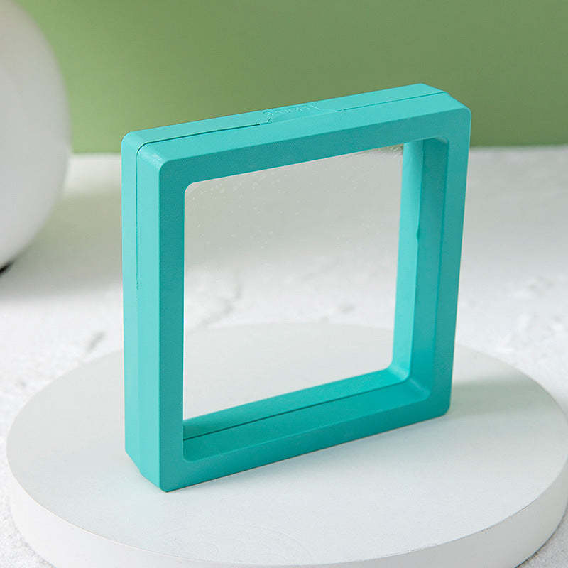 Transparent Pe Film Display Box Suspension Gift Box Film Storage Box Lake Blue 9*9*2cm - mysiliconefoodbag