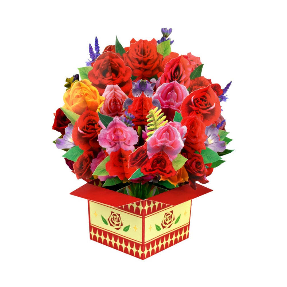 Flower Bouquet Card 3D Greeting Card Mother's Day Gifts for Mum - mysiliconefoodbag