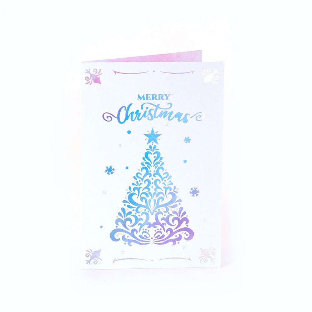 Christmas 3D Pop Up Card Hollow Christmas Greeting Card - mysiliconefoodbag