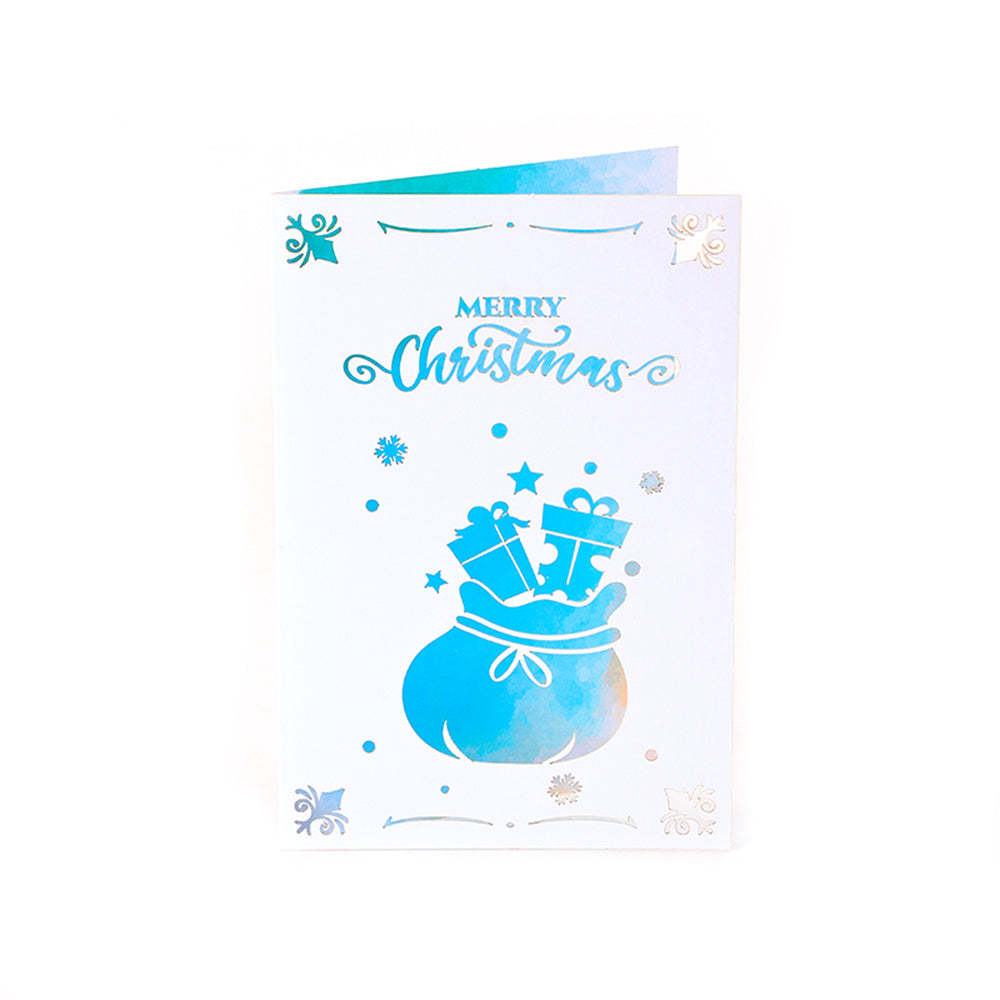 Christmas 3D Pop Up Card Hollow Christmas Greeting Card - mysiliconefoodbag