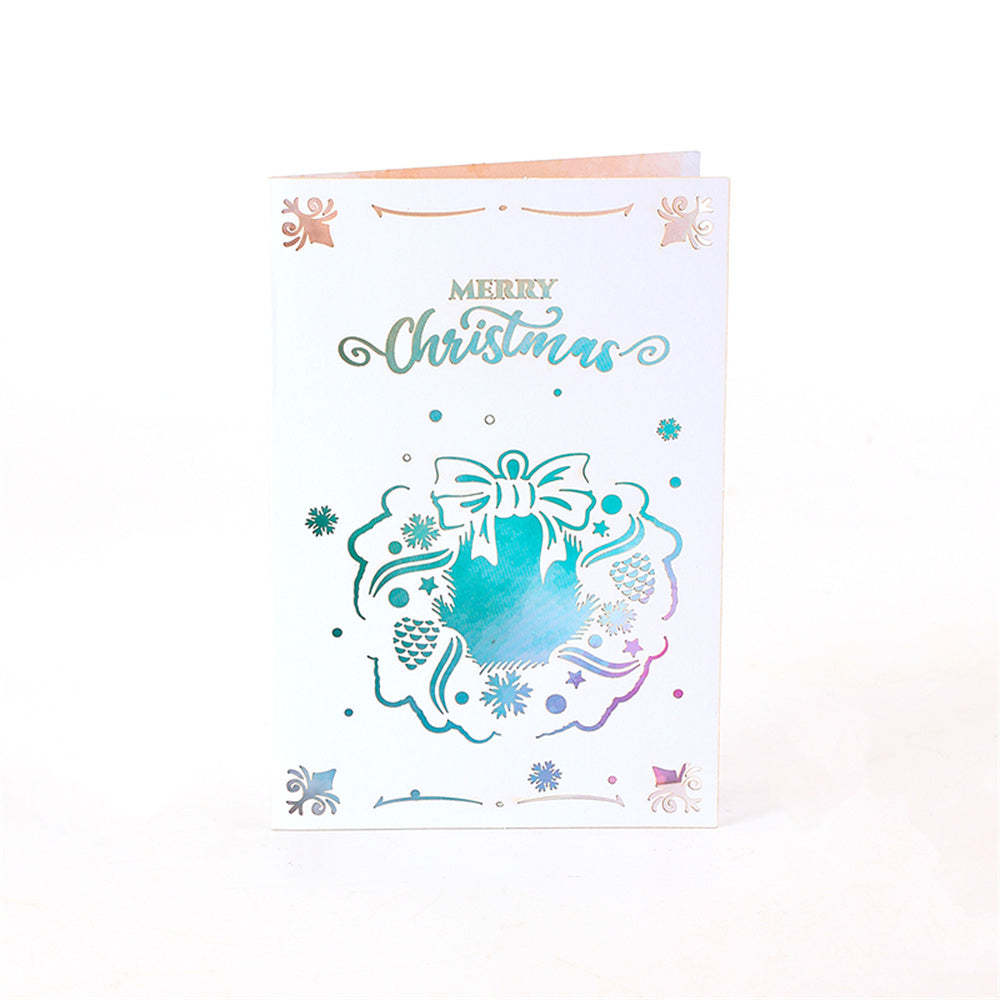 Christmas 3D Pop Up Card Hollow Christmas Greeting Card - mysiliconefoodbag
