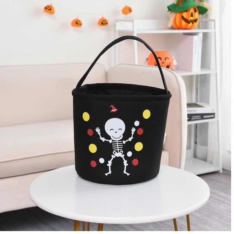 halloween trick or treat collapsible gift basket bucket toy storage tote bag